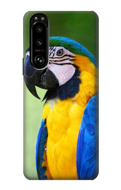 W3888 Ara Visage Oiseau Etui Coque Housse et Flip Housse Cuir pour Sony Xperia 5 III