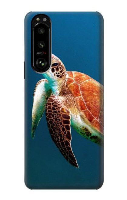 W3899 Tortue de mer Etui Coque Housse et Flip Housse Cuir pour Sony Xperia 5 III