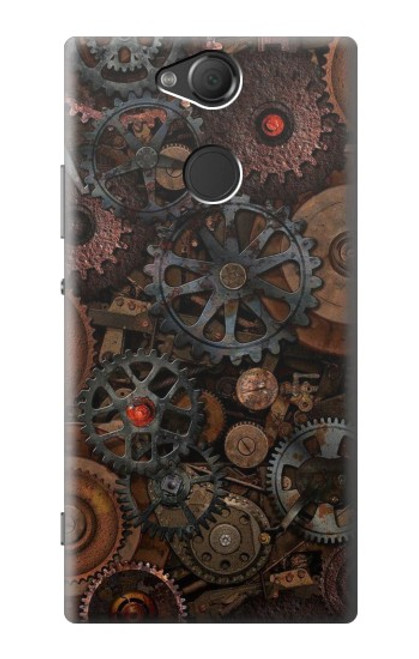 W3884 Engrenages Mécaniques Steampunk Etui Coque Housse et Flip Housse Cuir pour Sony Xperia XA2