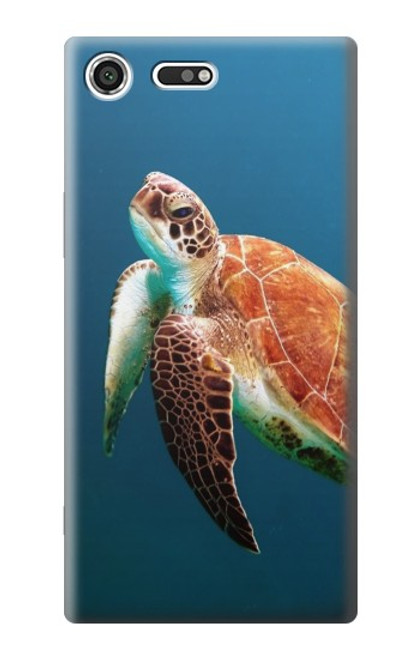 W3899 Tortue de mer Etui Coque Housse et Flip Housse Cuir pour Sony Xperia XZ Premium