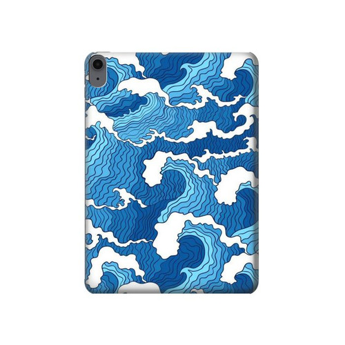 W3901 Vagues esthétiques de l'océan de tempête Tablet Etui Coque Housse pour iPad Air (2022, 2020), Air 11 (2024), Pro 11 (2022)