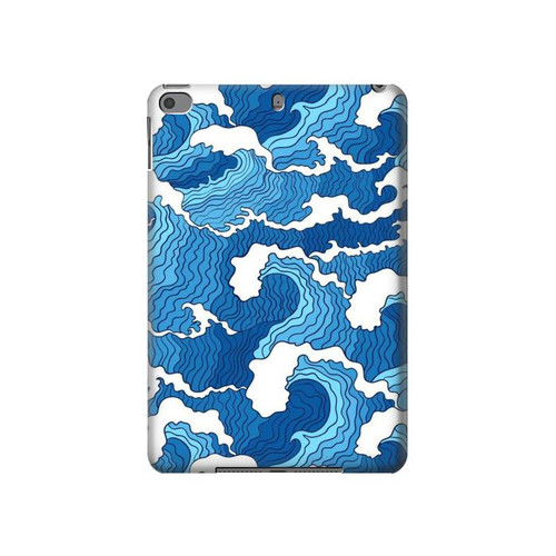 W3901 Vagues esthétiques de l'océan de tempête Tablet Etui Coque Housse pour iPad mini 4, iPad mini 5, iPad mini 5 (2019)