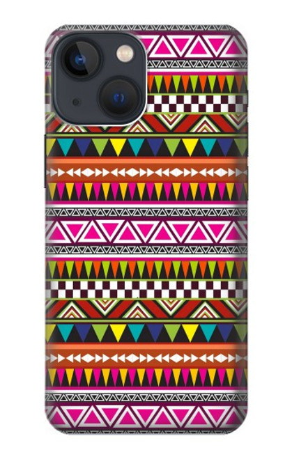 W2292 Motif tribal aztèque Etui Coque Housse et Flip Housse Cuir pour iPhone 14