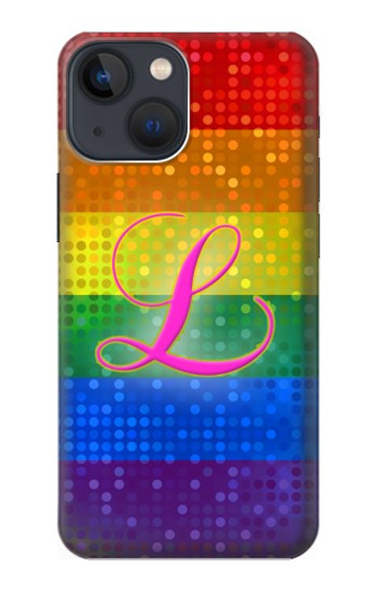 W2900 Arc en ciel LGBT Fierté lesbienne Drapeau Etui Coque Housse et Flip Housse Cuir pour iPhone 14