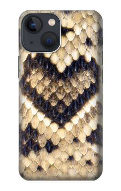 W3417 Diamant Rattle Serpent graphique Imprimer Etui Coque Housse et Flip Housse Cuir pour iPhone 14