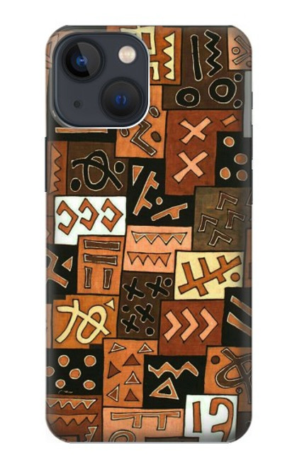 W3460 Motif Art Mali Etui Coque Housse et Flip Housse Cuir pour iPhone 14