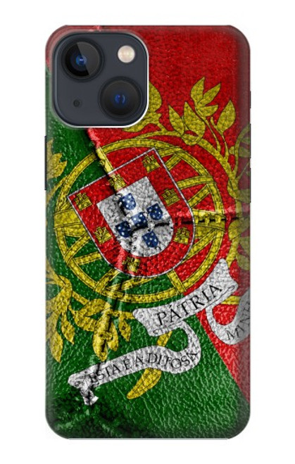 W3300 Portugal Drapeau graphique Football Millésime Etui Coque Housse et Flip Housse Cuir pour iPhone 14 Plus