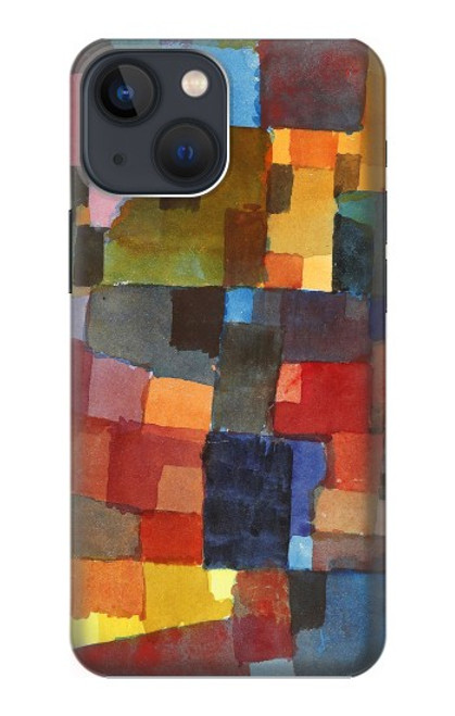 W3341 Paul Klee Raumarchitekturen Etui Coque Housse et Flip Housse Cuir pour iPhone 14 Plus