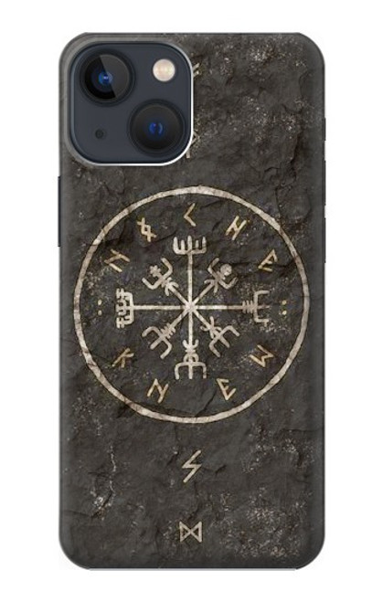 W3413 Ancient Norse Viking Symbole Etui Coque Housse et Flip Housse Cuir pour iPhone 14 Plus