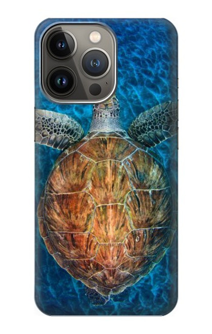 W1249 Tortue de mer Etui Coque Housse et Flip Housse Cuir pour iPhone 14 Pro Max