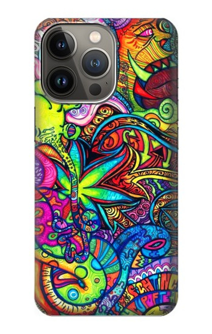 W3255 Motif Art coloré Etui Coque Housse et Flip Housse Cuir pour iPhone 14 Pro Max