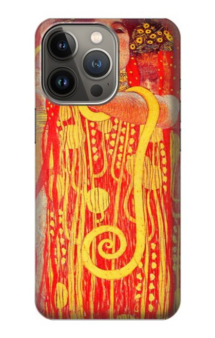 W3352 Gustav Klimt Médecine Etui Coque Housse et Flip Housse Cuir pour iPhone 14 Pro Max