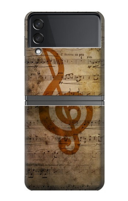 W2368 Note de musique Etui Coque Housse et Flip Housse pour Samsung Galaxy Z Flip 4