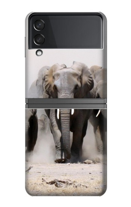 W3142 éléphant d'Afrique Etui Coque Housse et Flip Housse pour Samsung Galaxy Z Flip 4