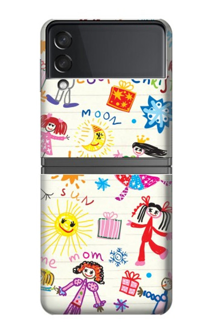 W3280 Dessin enfants Etui Coque Housse et Flip Housse pour Samsung Galaxy Z Flip 4