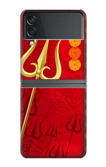 W3788 Shiv Trishul Etui Coque Housse et Flip Housse pour Samsung Galaxy Z Flip 4
