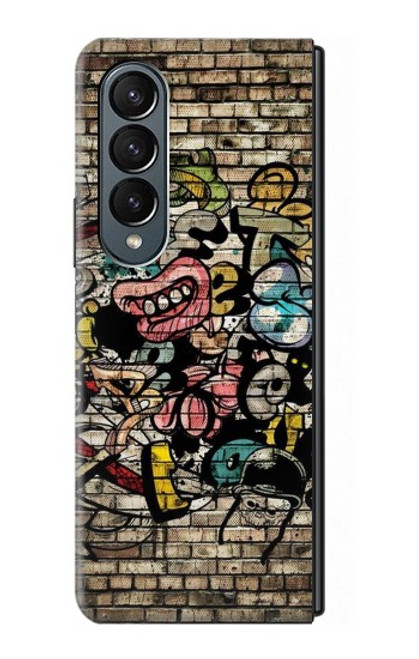 W3394 Graffiti mur Etui Coque Housse et Flip Housse pour Samsung Galaxy Z Fold 4