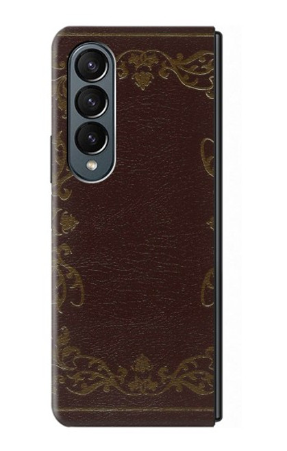 W3553 Couverture Livre millésimé Etui Coque Housse et Flip Housse pour Samsung Galaxy Z Fold 4