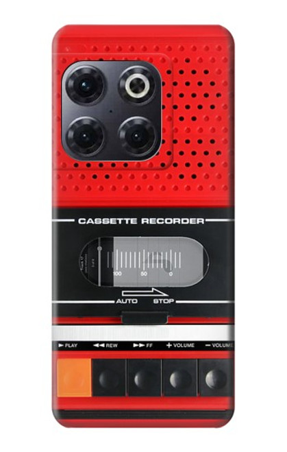 W3204 Rouge Cassette Recorder graphique Etui Coque Housse et Flip Housse Cuir pour OnePlus 10T