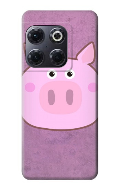 W3269 Porc Dessin animé Etui Coque Housse et Flip Housse Cuir pour OnePlus 10T