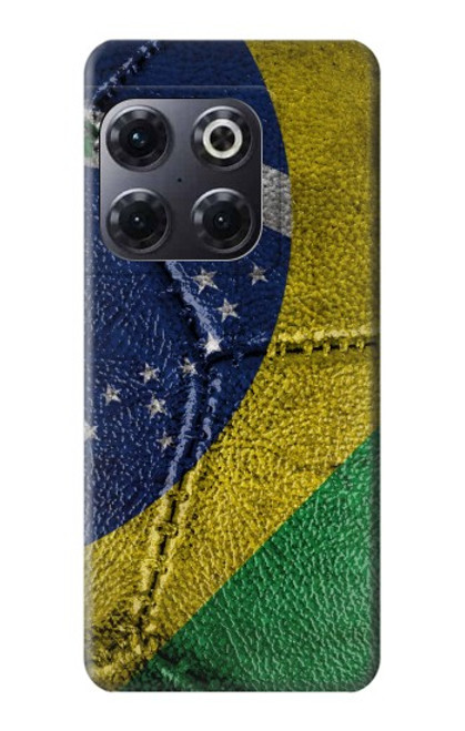 W3297 Brésil Drapeau graphique Football Millésime Etui Coque Housse et Flip Housse Cuir pour OnePlus 10T