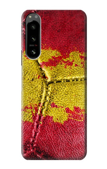 W3315 Espagne Drapeau graphique Football Millésime Etui Coque Housse et Flip Housse Cuir pour Sony Xperia 5 IV