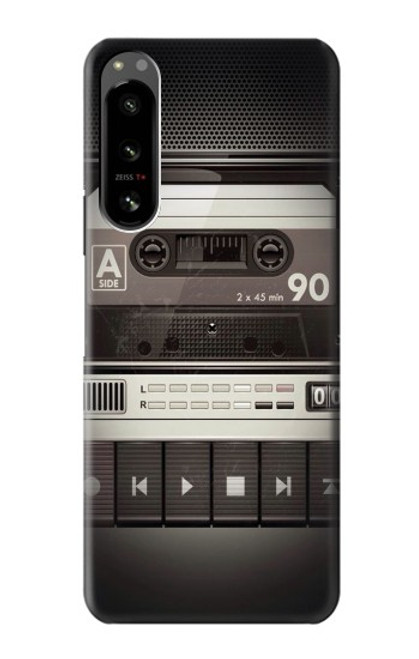 W3501 Lecteur cassette millésimé Etui Coque Housse et Flip Housse Cuir pour Sony Xperia 5 IV