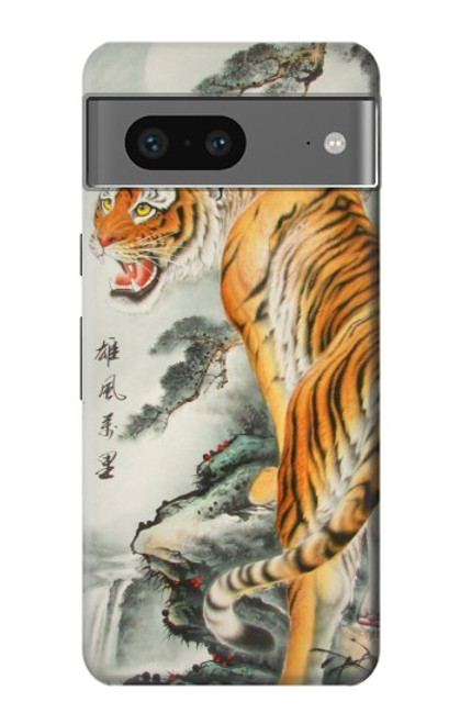 W1934 Peinture Tigre chinois Etui Coque Housse et Flip Housse Cuir pour Google Pixel 7