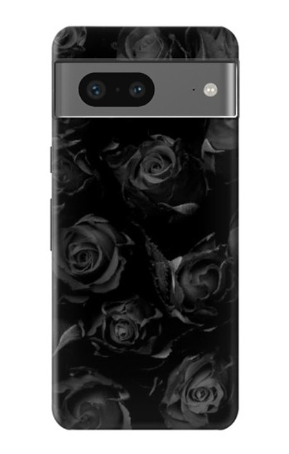 W3153 Noir Roses Etui Coque Housse et Flip Housse Cuir pour Google Pixel 7