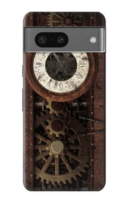 W3221 Gears steampunk Horloge Etui Coque Housse et Flip Housse Cuir pour Google Pixel 7