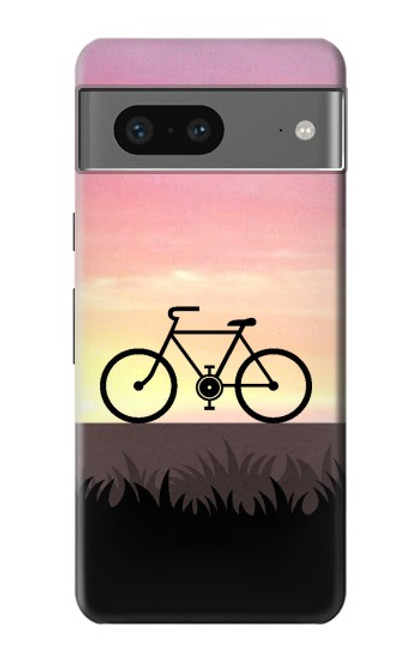 W3252 vélo Coucher de soleil Etui Coque Housse et Flip Housse Cuir pour Google Pixel 7