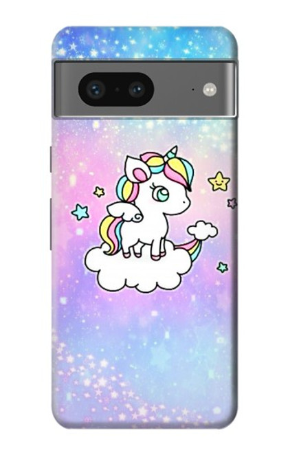 W3256 Mignon Licorne Etui Coque Housse et Flip Housse Cuir pour Google Pixel 7