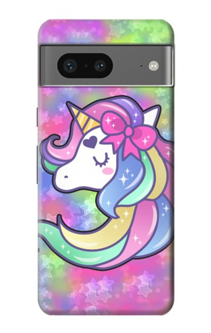 W3264 Pastel Licorne Etui Coque Housse et Flip Housse Cuir pour Google Pixel 7