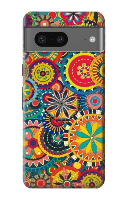 W3272 Motif coloré Etui Coque Housse et Flip Housse Cuir pour Google Pixel 7