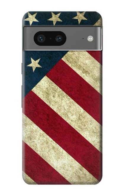 W3295 Drapeau national des États-Unis Etui Coque Housse et Flip Housse Cuir pour Google Pixel 7