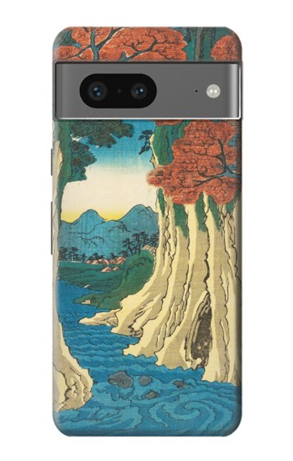 W3348 Utagawa Hiroshige Le singe Pont Etui Coque Housse et Flip Housse Cuir pour Google Pixel 7