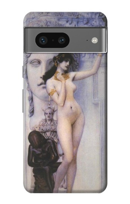 W3353 Gustav Klimt Allégorie de la sculpture Etui Coque Housse et Flip Housse Cuir pour Google Pixel 7