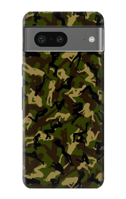 W3356 Camo camouflage de fille Etui Coque Housse et Flip Housse Cuir pour Google Pixel 7