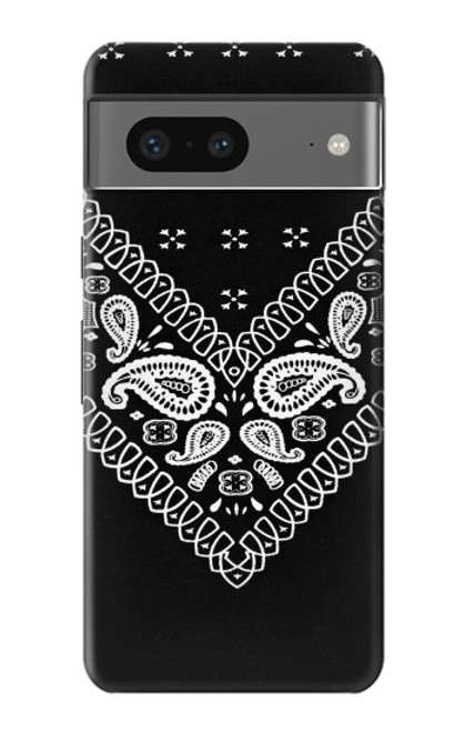 W3363 Motif Bandana Noir Etui Coque Housse et Flip Housse Cuir pour Google Pixel 7