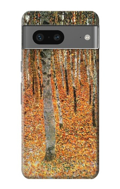 W3380 Gustav Klimt Bouleau Forêt Etui Coque Housse et Flip Housse Cuir pour Google Pixel 7