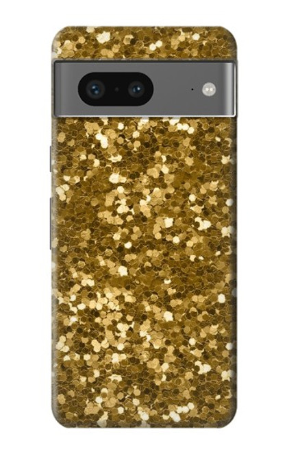 W3388 Imprimer or Glitter Graphic Etui Coque Housse et Flip Housse Cuir pour Google Pixel 7