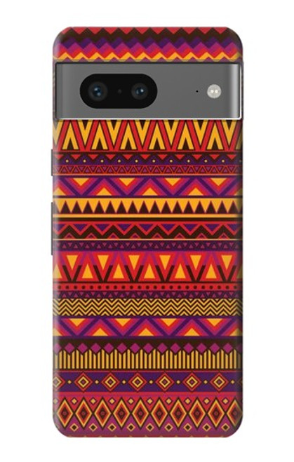 W3404 Aztèques Motif Etui Coque Housse et Flip Housse Cuir pour Google Pixel 7