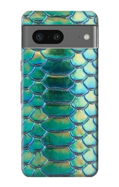 W3414 Vert Serpent Échelle graphique Imprimer Etui Coque Housse et Flip Housse Cuir pour Google Pixel 7