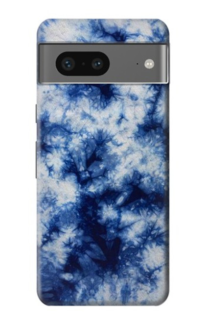 W3439 Tissu Indigo Tie Dye Etui Coque Housse et Flip Housse Cuir pour Google Pixel 7