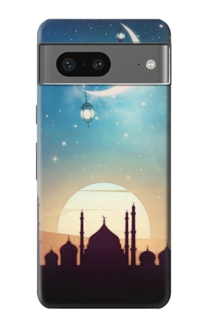 W3502 Coucher de soleil islamique Etui Coque Housse et Flip Housse Cuir pour Google Pixel 7