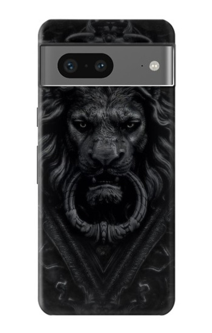 W3619 Lion noir gothique Etui Coque Housse et Flip Housse Cuir pour Google Pixel 7