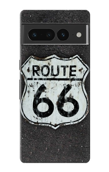 W3207 Route 66 Etui Coque Housse et Flip Housse Cuir pour Google Pixel 7 Pro