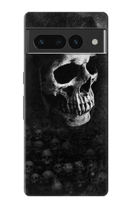 W3333 Crâne mort Faucheuse Etui Coque Housse et Flip Housse Cuir pour Google Pixel 7 Pro