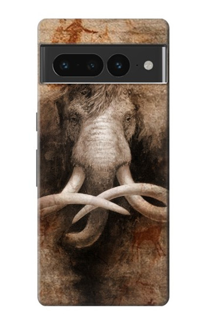 W3427 Mammoth Ancient Art la Grotte Etui Coque Housse et Flip Housse Cuir pour Google Pixel 7 Pro