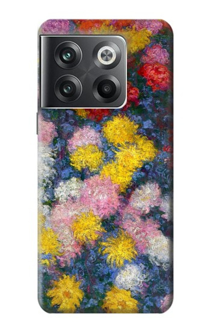 W3342 Claude Monet Chrysanthèmes Etui Coque Housse et Flip Housse Cuir pour OnePlus Ace Pro